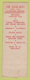 Matchbook Cover - Alpha Beta Jewelry  Gruen Watches New Brunswick NJ WORN