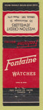 Matchbook Cover - Fontaine Watches Weston Jewelry Orillia ON WEAR