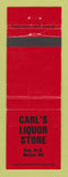 Matchbook Cover - Carl's Liquor Store Mexico MO
