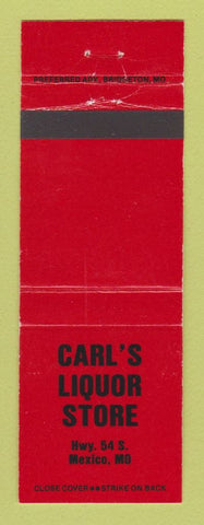 Matchbook Cover - Carl's Liquor Store Mexico MO
