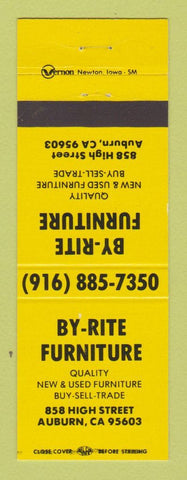 Matchbook Cover - By Rite Furniture Auburn CA