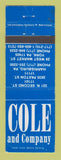 Matchbook Cover - Cole and Company Harrisburg York PA Furniture WEAR