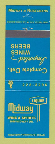 Matchbook Cover - Midway Liquor Store Deli San Diego CA