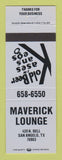 Matchbook Cover - Maverick Lounge San Angelo TX bar