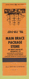 Matchbook Cover - Main Brace Package Liquor Niantic CT