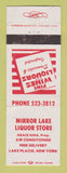 Matchbook Cover - Mirror Lake Liquor Store Lake Placid NY WEAR