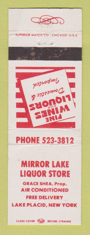 Matchbook Cover - Mirror Lake Liquor Store Lake Placid NY WEAR