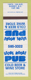 Matchbook Cover - Loose Moose Pub Liquor Surrey BC SAMPLE