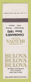 Matchbook Cover - Bulova Watches Chadband's Bloomington Sterling Pekin IL
