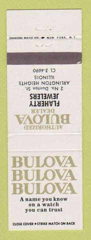 Matchbook Cover - Bulova Watches Flaherty Jewelry Arlington Heights IL