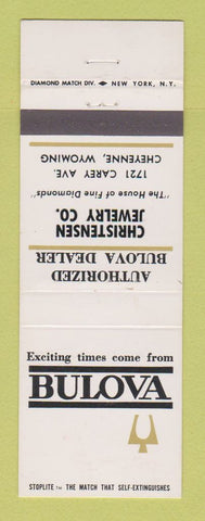 Matchbook Cover - Bulova Watches Christensen Cheyenne WY