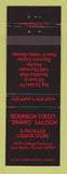 Matchbook Cover - Bourbon Street Saloon Bar Fort Myers FL