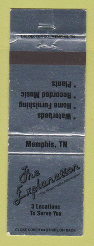 Matchbook Cover - Explanation Furniture Waterbeds Memphis TN