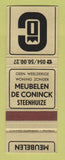 Matchbook Cover - Meubelen De Coninck Steenhuize SAMPLE Switzerland?