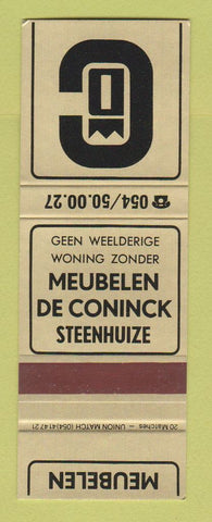 Matchbook Cover - Meubelen De Coninck Steenhuize SAMPLE Switzerland?