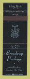 Matchbook Cover - Broadway Liquor Package Houston TX WEAR