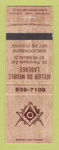 Matchbook Cover - Atelier Du Meuble Laberge St Romuald QC