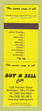Matchbook Cover - Buy n Sell City Burlington ON