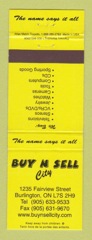 Matchbook Cover - Buy n Sell City Burlington ON