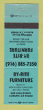 Matchbook Cover - By Rite Furniture Auburn CA TEAL