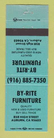Matchbook Cover - By Rite Furniture Auburn CA TEAL