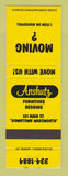 Matchbook Cover - Anshutz Furniture Bedding Wadsworth OH