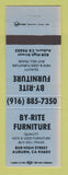 Matchbook Cover - By Rite Furniture Auburn CA BLUE WEAR