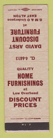 Matchbook Cover - David Arst Discount Furniture East Alton IL WEAR