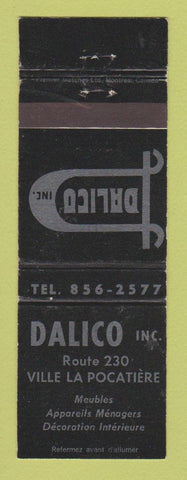 Matchbook Cover - Dalico Furniture Ville La Pocatiere QC WEAR