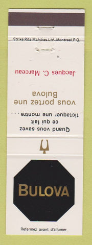Matchbook Cover - Bulova Watches Jacques Marceau QC