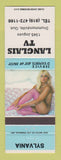 Matchbook Cover - Langlais TV Drummondville QC pinup Sylvania