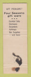 Matchbook Cover - Four Seasons Liquor Hadley MA WORN BACK