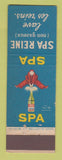 Matchbook Cover - Spa Reine Drink Beverage Belgium