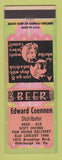Matchbook Cover - Edward Coennen Beer Distributor Pittsburgh PA