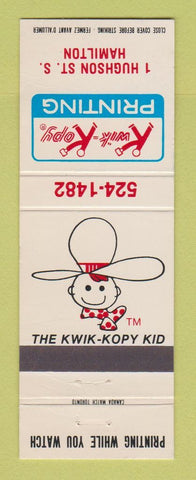 Matchbook Cover - Kwik Kopy Printing Hamilton ON
