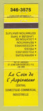 Matchbook Cover - Le Coin De l Aspirateur St Jean Sur Richelieu QC WEAR