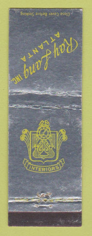 Matchbook Cover - Ray Lang Interiors Atlanta GA WEAR