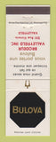 Matchbook Cover - Bulova Watches Brodeur Valleyfield QC