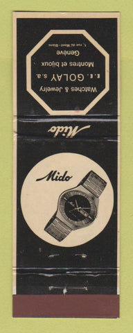 Matchbook Cover - Mido Watches EE Golay Geneve Geneva Switzerland WEAR