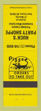 Matchbook Cover - Huck's Party Shoppe Liquor Pizza New Haven MI WEAR