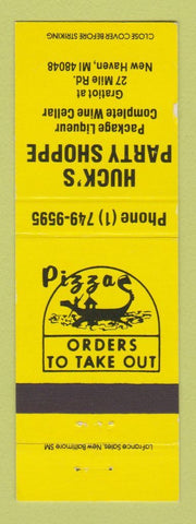 Matchbook Cover - Huck's Party Shoppe Liquor Pizza New Haven MI WEAR