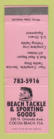 Matchbook Cover - Beach Tackle Sporting Goods fishing Cocoa Beach FL WEAR