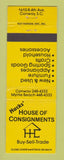 Matchbook Cover - Hucks' House of Consignment Conway SC