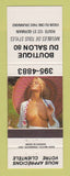 Matchbook Cover - Boutique Du Salon St Germain QC pinup
