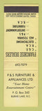 Matchbook Cover - P&S Furniture Appliances Burns Lake BC WEAR
