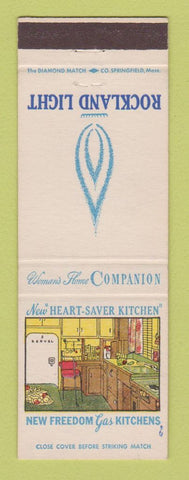 Matchbook Cover - Rockland Light Heart Saver Gas Kitchen Middletown NY