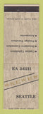 Matchbook Cover - Skewes Seattle WA upholstery furniture