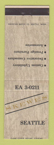 Matchbook Cover - Skewes Seattle WA upholstery furniture