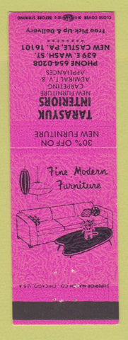 Matchbook Cover - Tarasyuk Interiors New Castle PA Furniture PINK