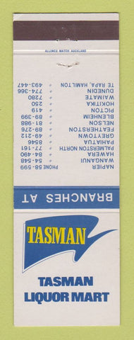 Matchbook Cover - Tasman Liquor Mart Napier Hawera Palmerston New Zealand
